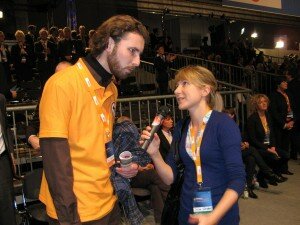 ALs-Unterstützer Marc Schneider im Interview mit dem Lokalradio der Uni Leipzig - Foto: Thomas Schneider